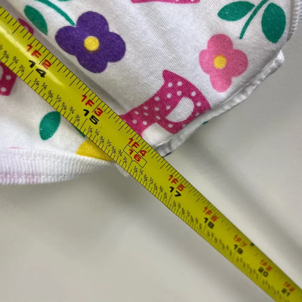 Vintage Healthtex Floral Alphabet Bodysuit 24 Months